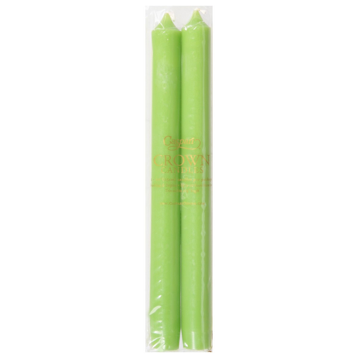 slide 9 of 11, Caspari 10 Inch Spring Green Duet Crown Candles 2 ea, 2 ct