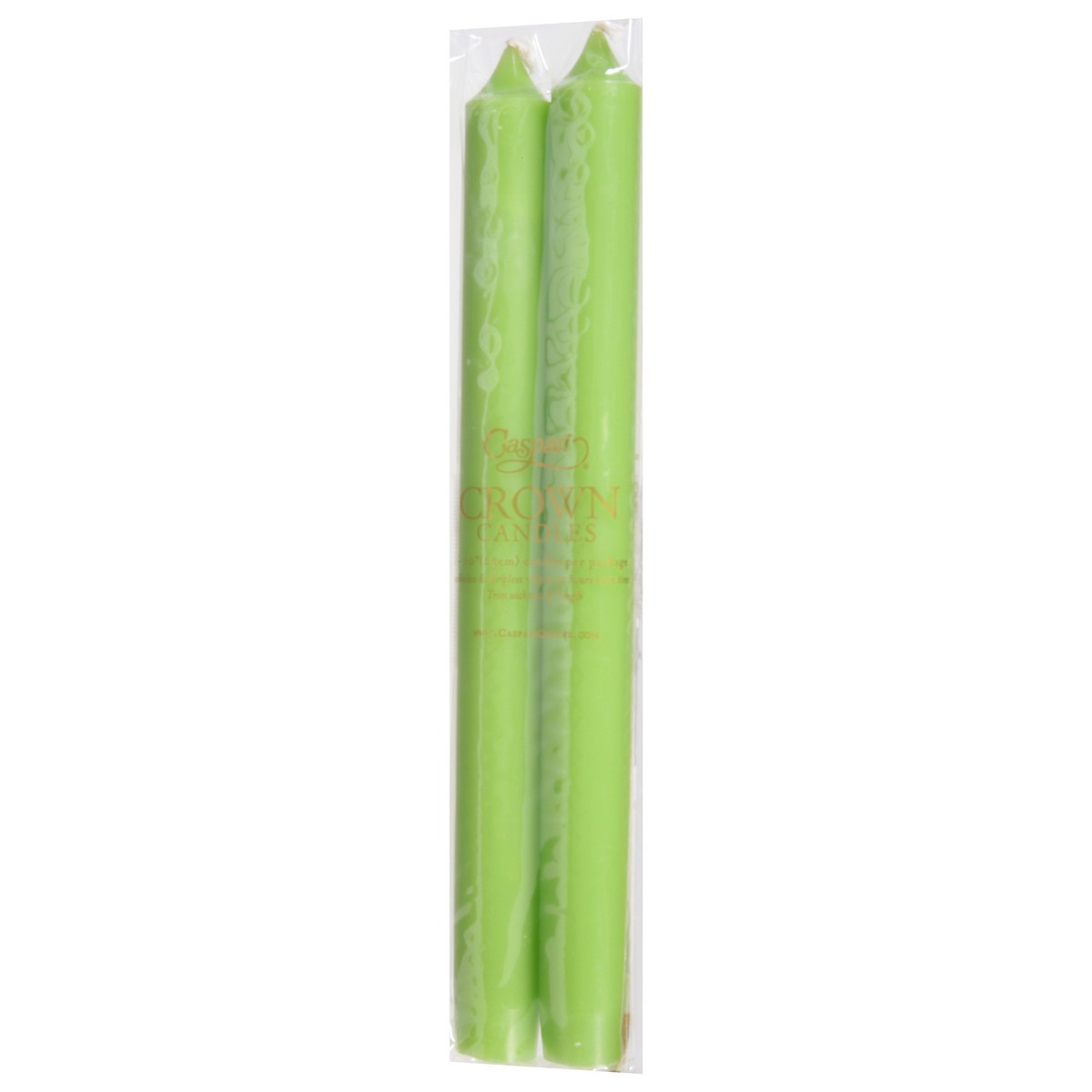 slide 2 of 11, Caspari 10 Inch Spring Green Duet Crown Candles 2 ea, 2 ct