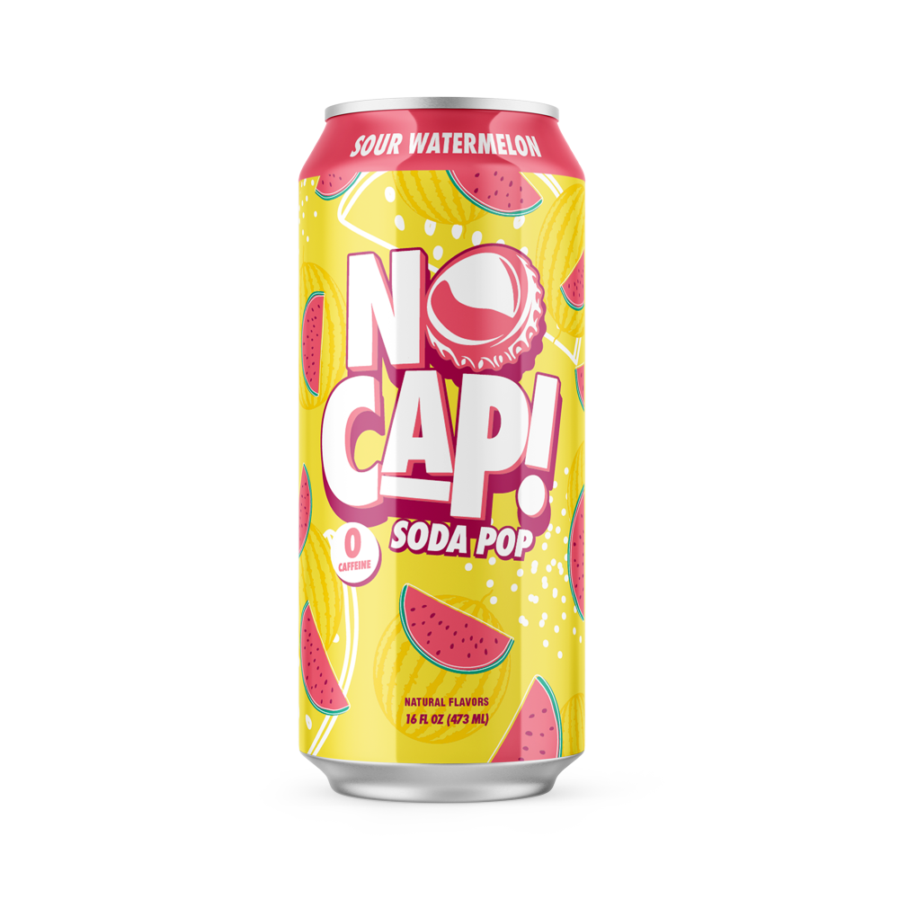 slide 2 of 3, No Cap Sour Watermelon, 16 oz
