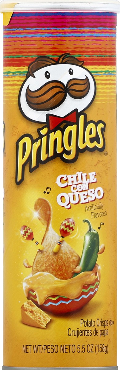 slide 5 of 6, Pringles Chile Con Queso Potato Crisps, 5.5 oz