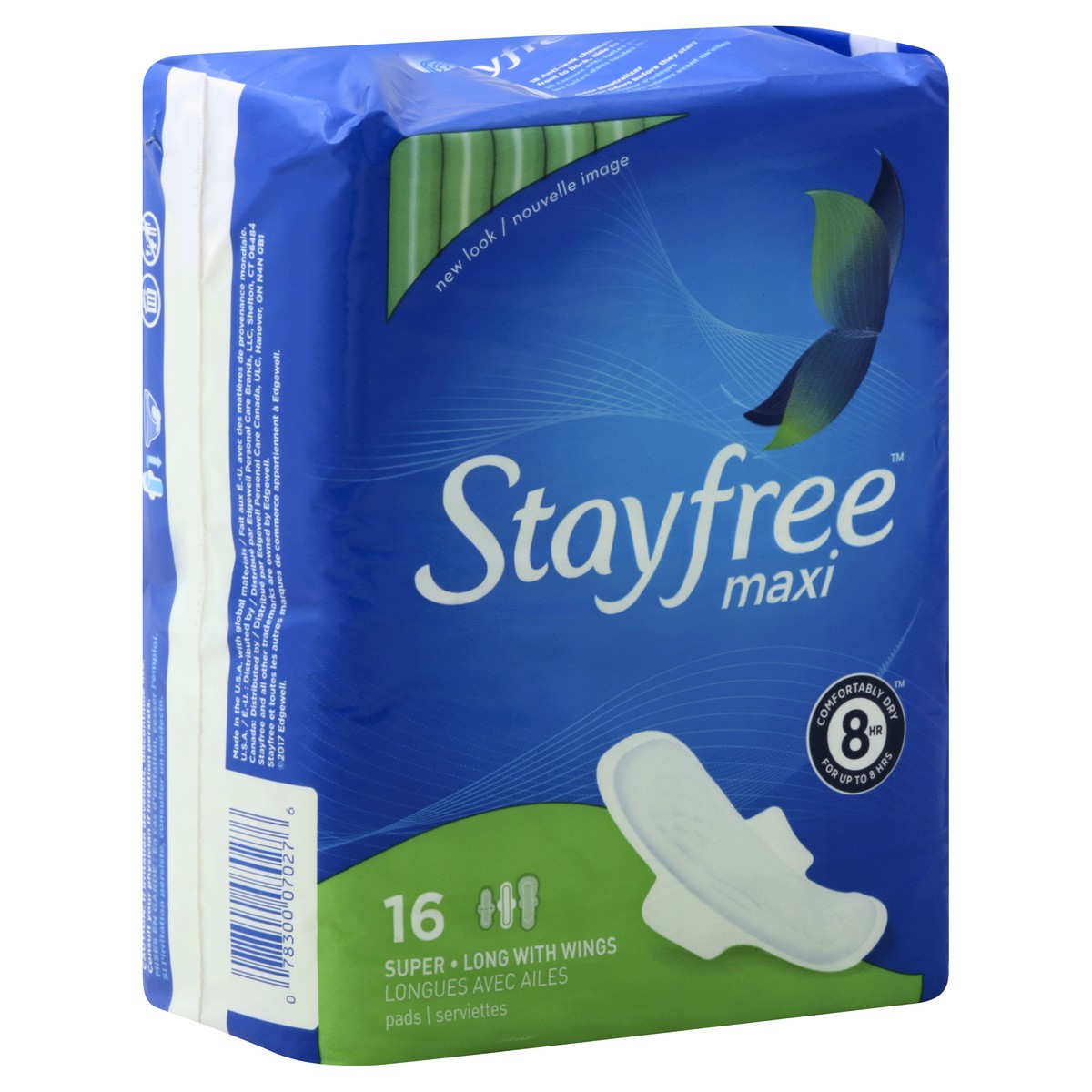 slide 3 of 8, Stayfree Maxi Super Long Pads with Wings For Women, Reliable Protection and Absorbency of Feminine Periods, 16 count, 16 ct