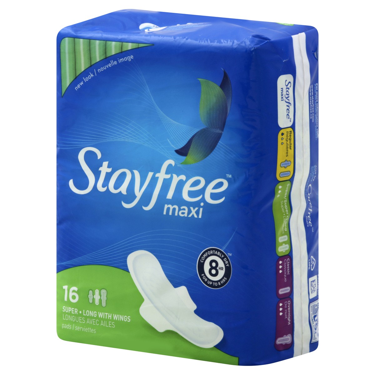 slide 2 of 8, Stayfree Maxi Super Long Pads with Wings For Women, Reliable Protection and Absorbency of Feminine Periods, 16 count, 16 ct