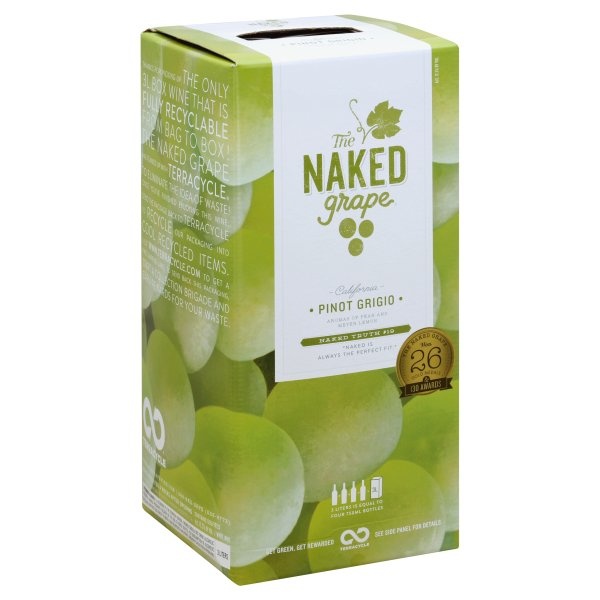 slide 1 of 7, The Naked Grape Pinot Grigio Wine, 3 liter