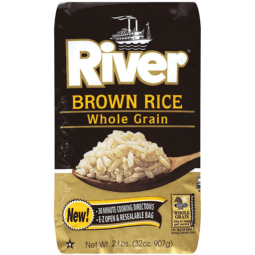 slide 1 of 1, River Brown Whole Grain Rice, 32 oz