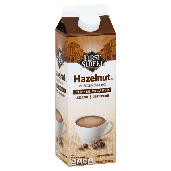 slide 1 of 1, First Street Hazelnut Creamer, 32 oz