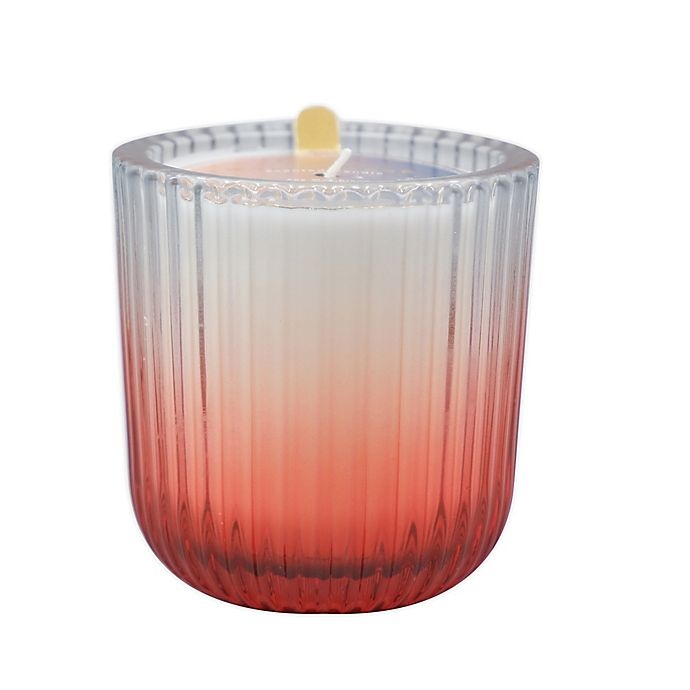 slide 1 of 1, O&O by Olivia & Oliver Warm Amber Fluted Glass Votive Candle, 9 oz