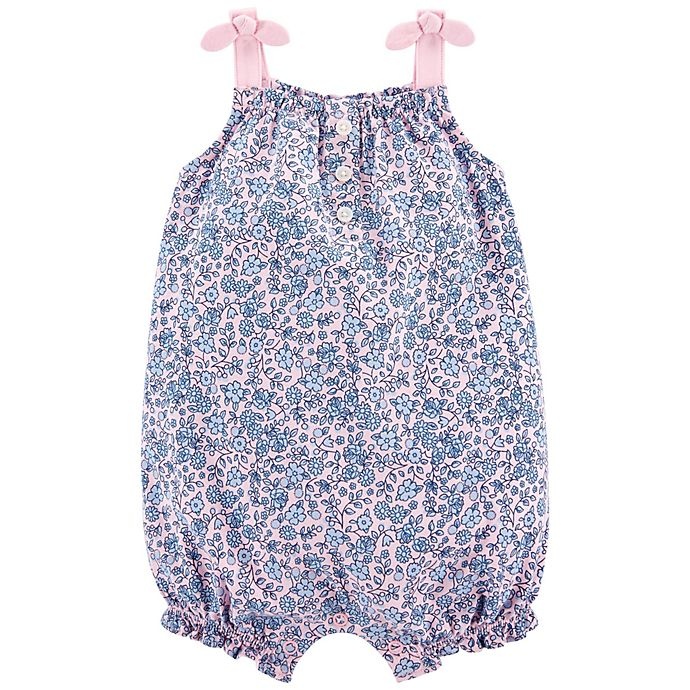 slide 1 of 1, Carter's Floral Cotton Romper, 1 ct