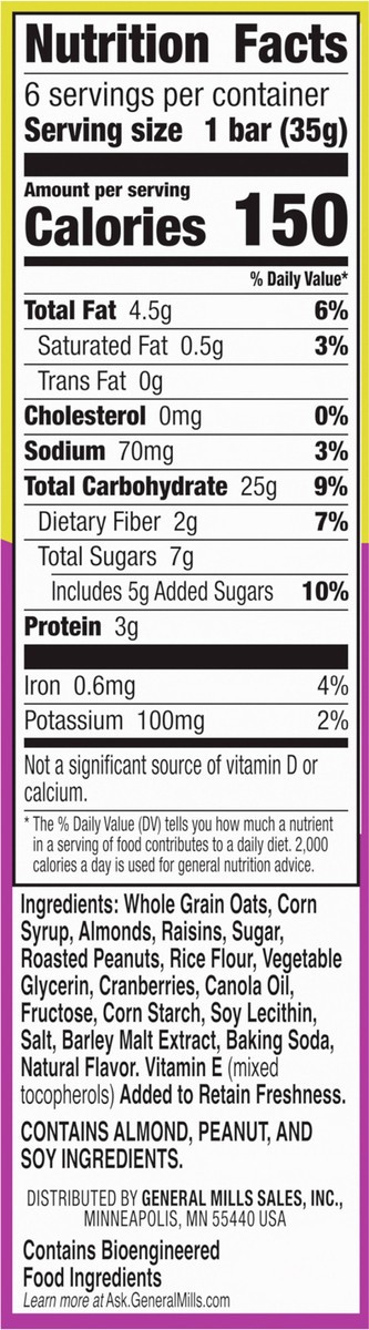 slide 8 of 8, Nature Valley Chewy Fruit and Nut Granola Bars, Trail Mix- 6 ct, 6 ct