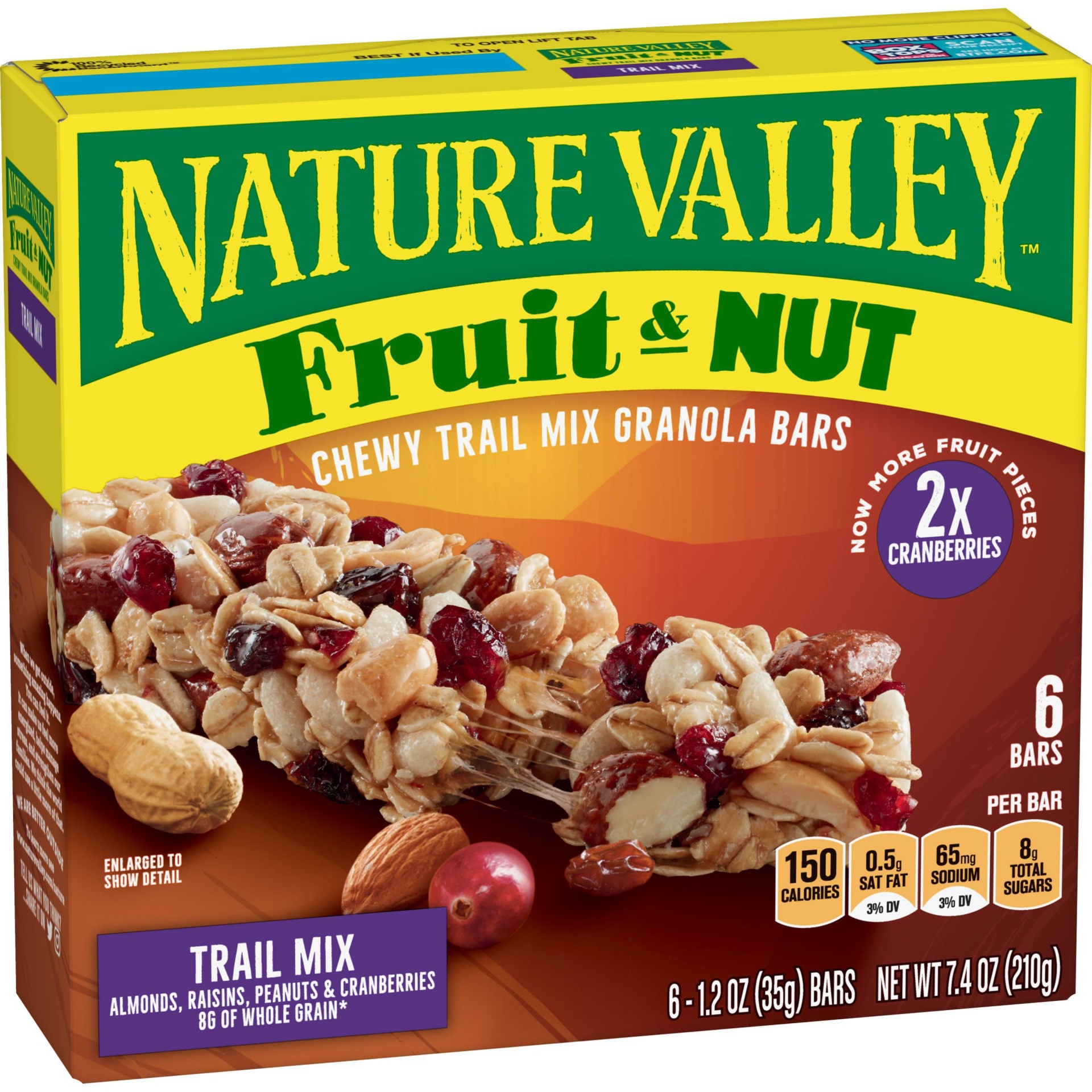 slide 1 of 3, Nature Valley Chewy Trail Mix Fruit Nut Bars, 6 ct