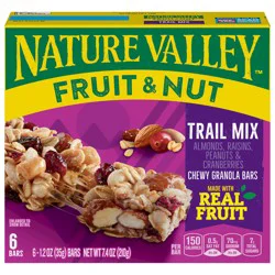 Nature Valley Chewy Fruit and Nut Granola Bars, Trail Mix- 6 ct