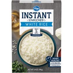 Kroger Enriched Microwaveable Instant White Rice
