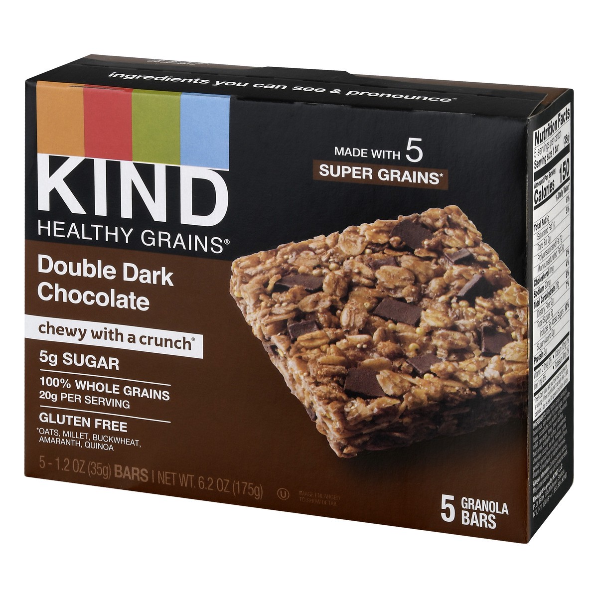 slide 2 of 13, Kind Healthy Grain Double Dark Chocolate Bars, 6.2 oz