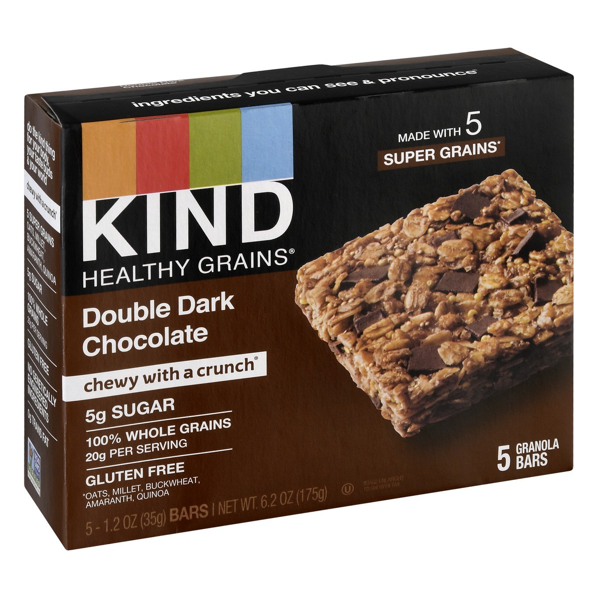 slide 12 of 13, Kind Healthy Grain Double Dark Chocolate Bars, 6.2 oz