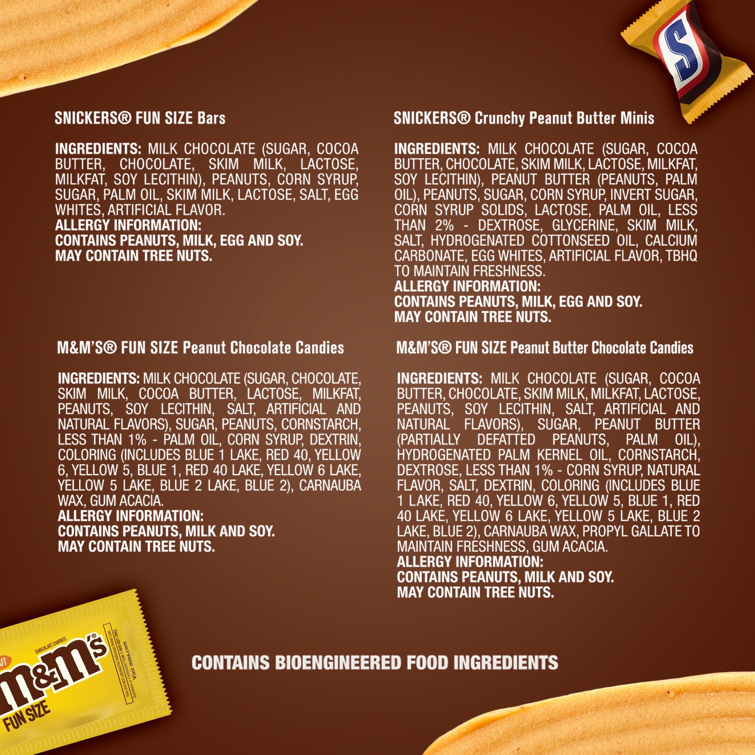 slide 5 of 8, Mixed SNICKERS & M&M'S Assorted Chocolate Candy Fun Size Peanut & Peanut Butter Lovers Variety Pack, 31.58 oz Bag, 31.58 oz