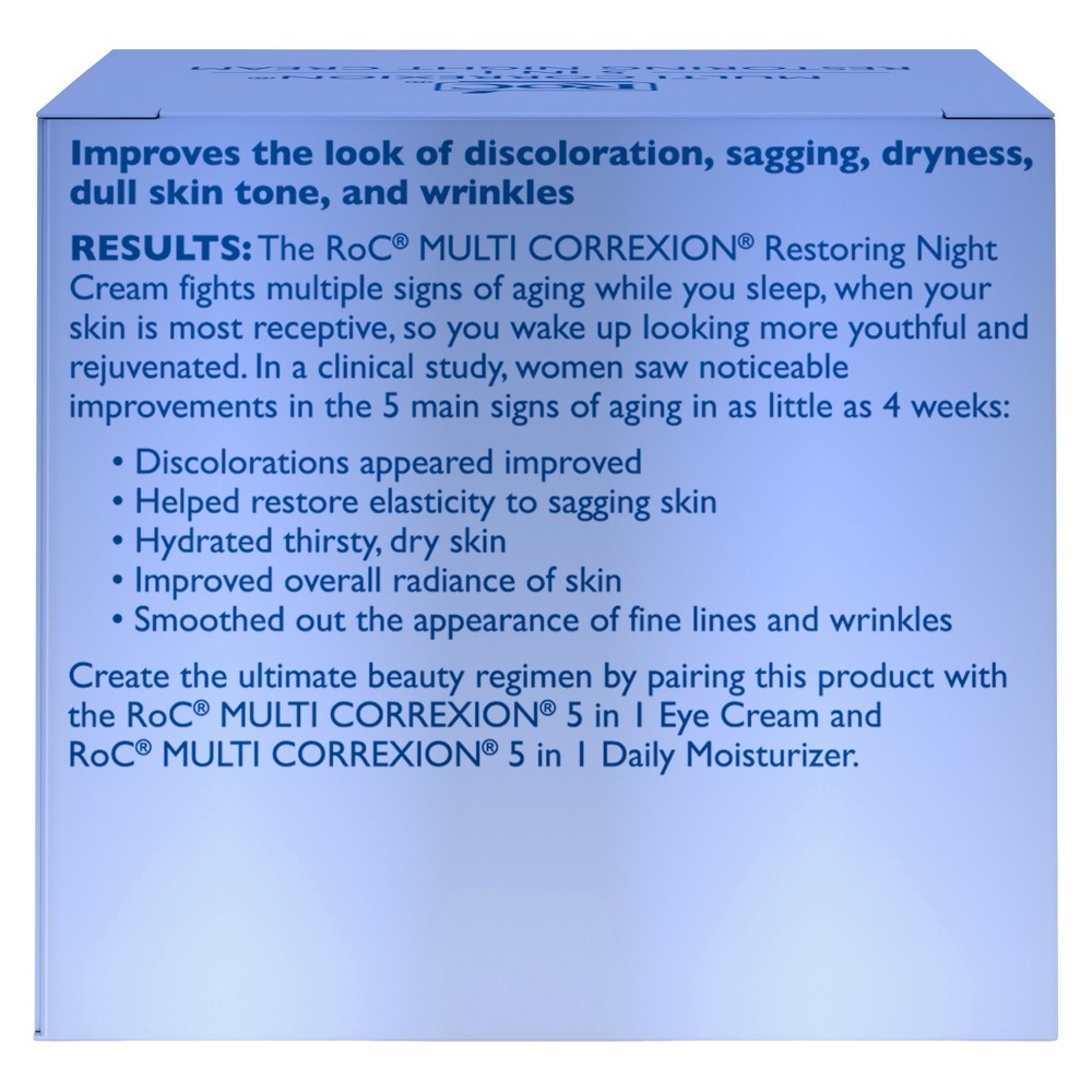 slide 3 of 3, RoC Multi Correxion 5 In 1 Restoring Facial Night Cream, 1.7 oz