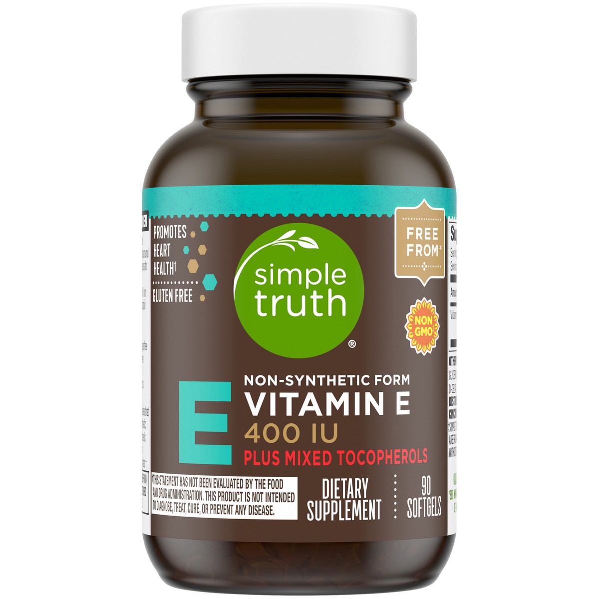 slide 1 of 11, Simple Truth™ Non-Synthetic Form Vitamin E Dietary Supplement Softgels 90 ct Bottle, 90 ct