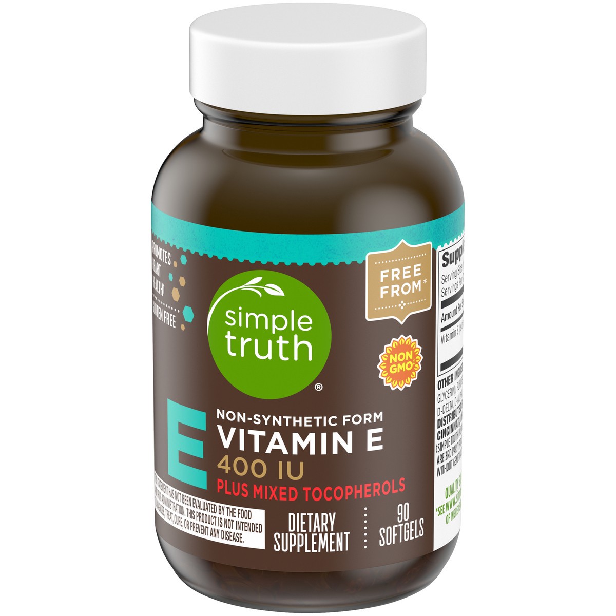 slide 3 of 11, Simple Truth™ Non-Synthetic Form Vitamin E Dietary Supplement Softgels 90 ct Bottle, 90 ct