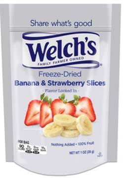 slide 1 of 1, Welch's Freeze Dried Banana St, 1 oz