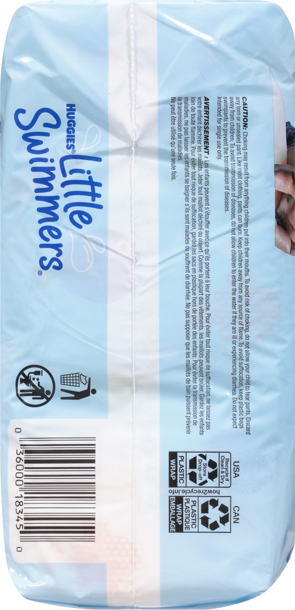 slide 7 of 9, Little Swimmers Disposable Swim Diapers, Size 5-6 (32+ lbs), 10 Ct, 10 ct