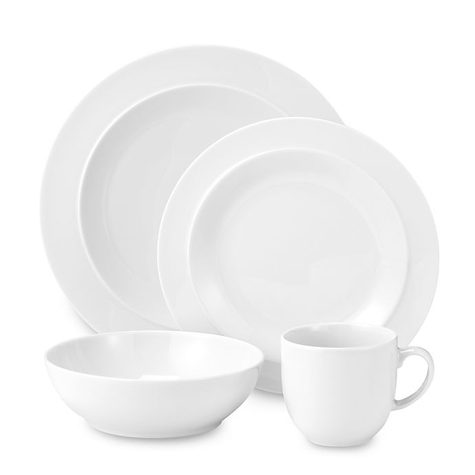 slide 1 of 1, Denby White Place Setting, 4 ct