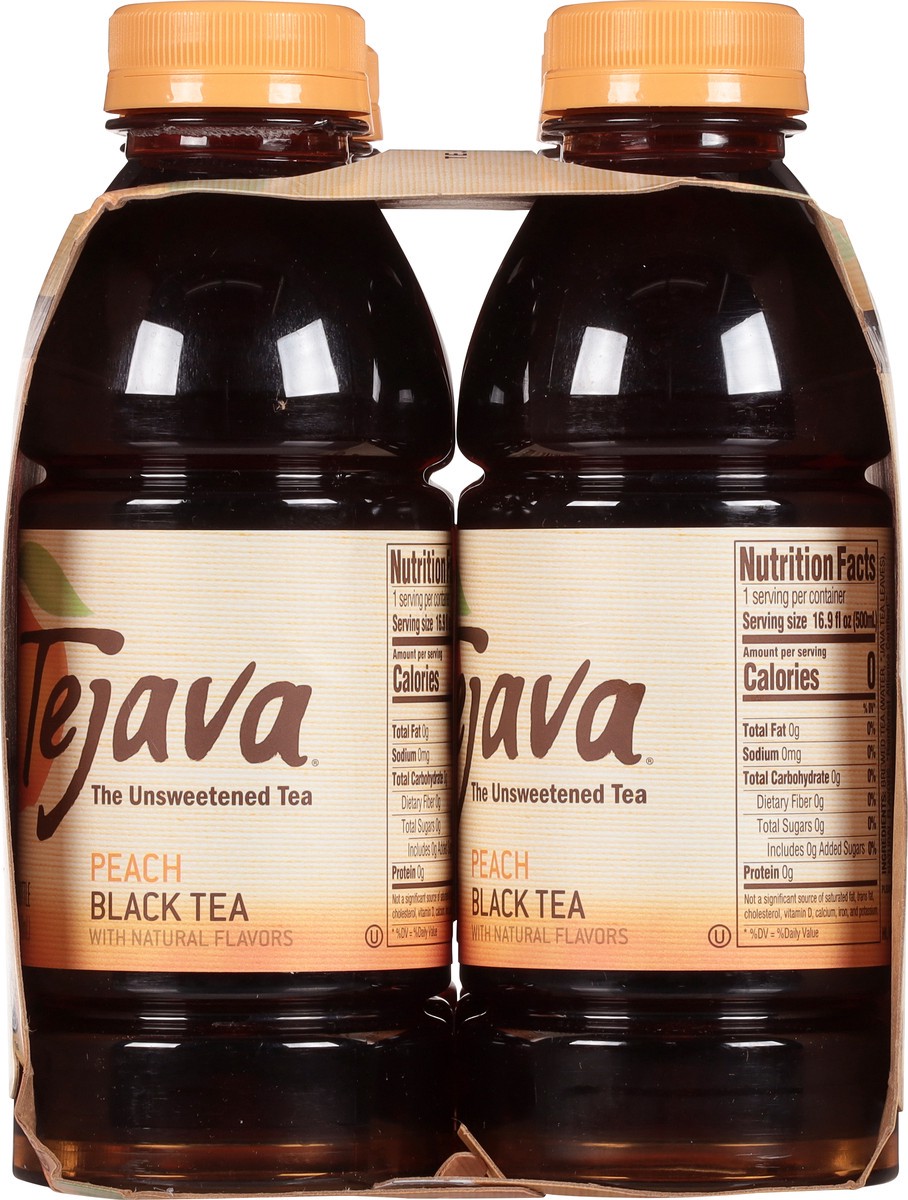 slide 7 of 9, Tejava Peach Black Tea Bottle 6 - 16.9 fl oz Bottles, 