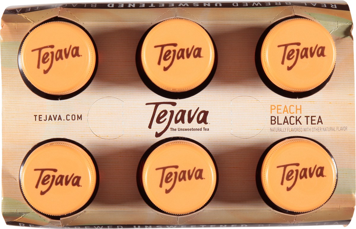 slide 9 of 9, Tejava Peach Black Tea Bottle 6 - 16.9 fl oz Bottles, 