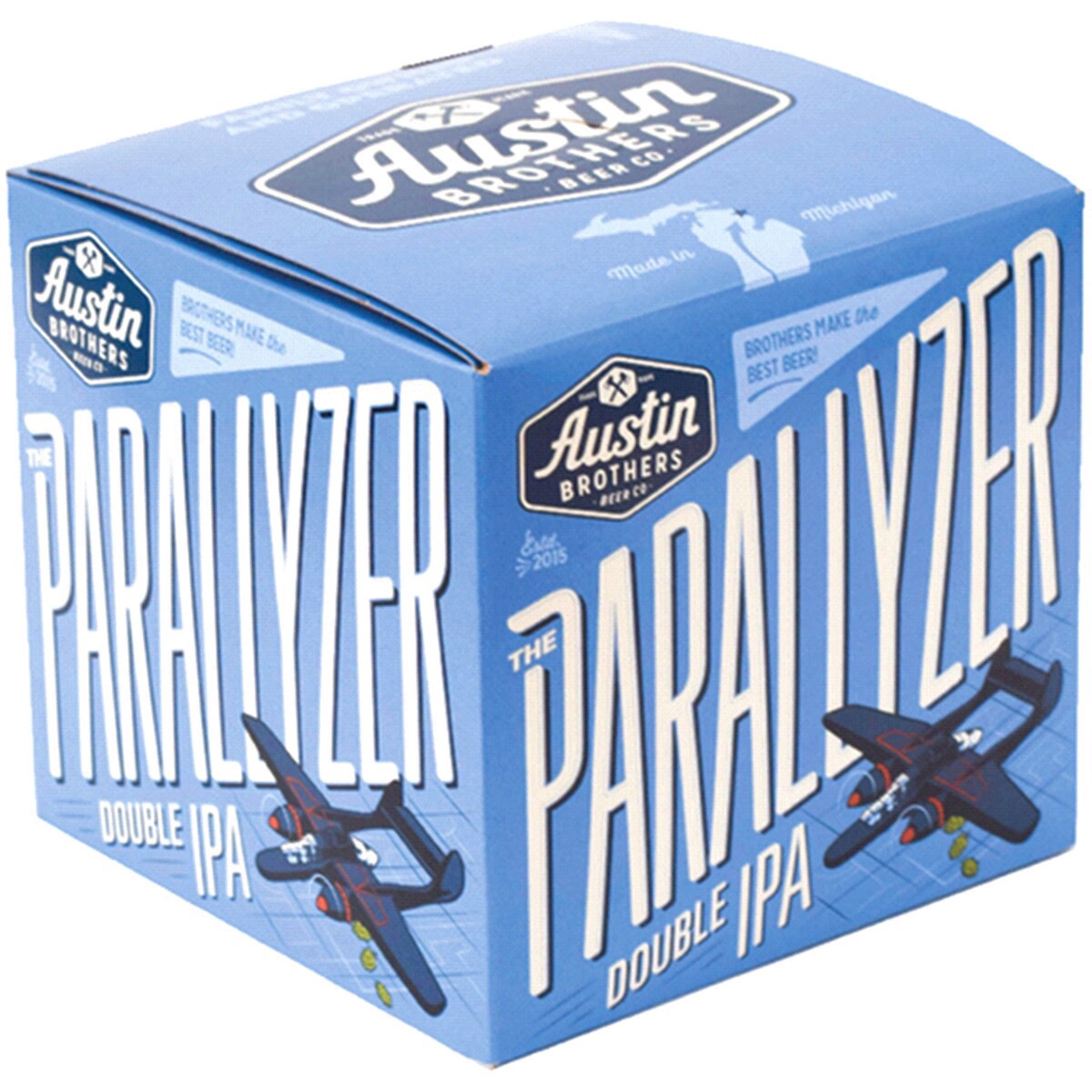 slide 1 of 1, Austin Brothers Parallyzer Double IPA, 9.7% ABV, 4 ct; 12 fl oz