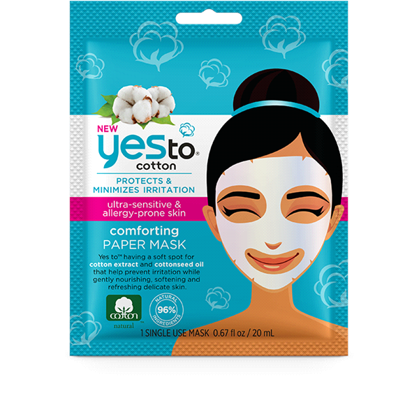 slide 1 of 1, Yes to Cotton Ultra-Sensitive & Allergy Prone Skin Comforting Mask, 1 ct