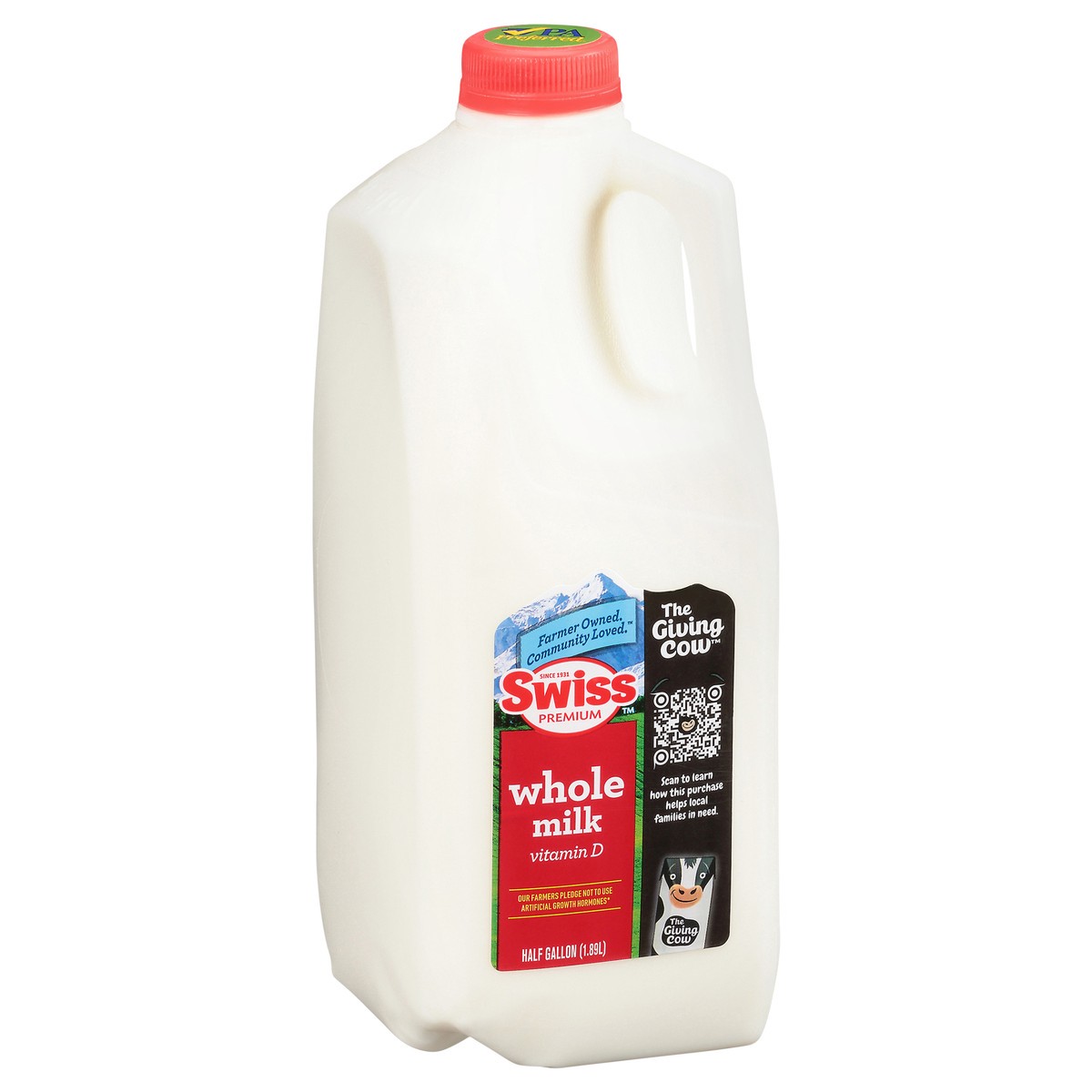 slide 2 of 11, Swiss Premium Dairy Whole Milk with Vitamin D, Milk Half Gallon - 1 Jug, 1/2 gal
