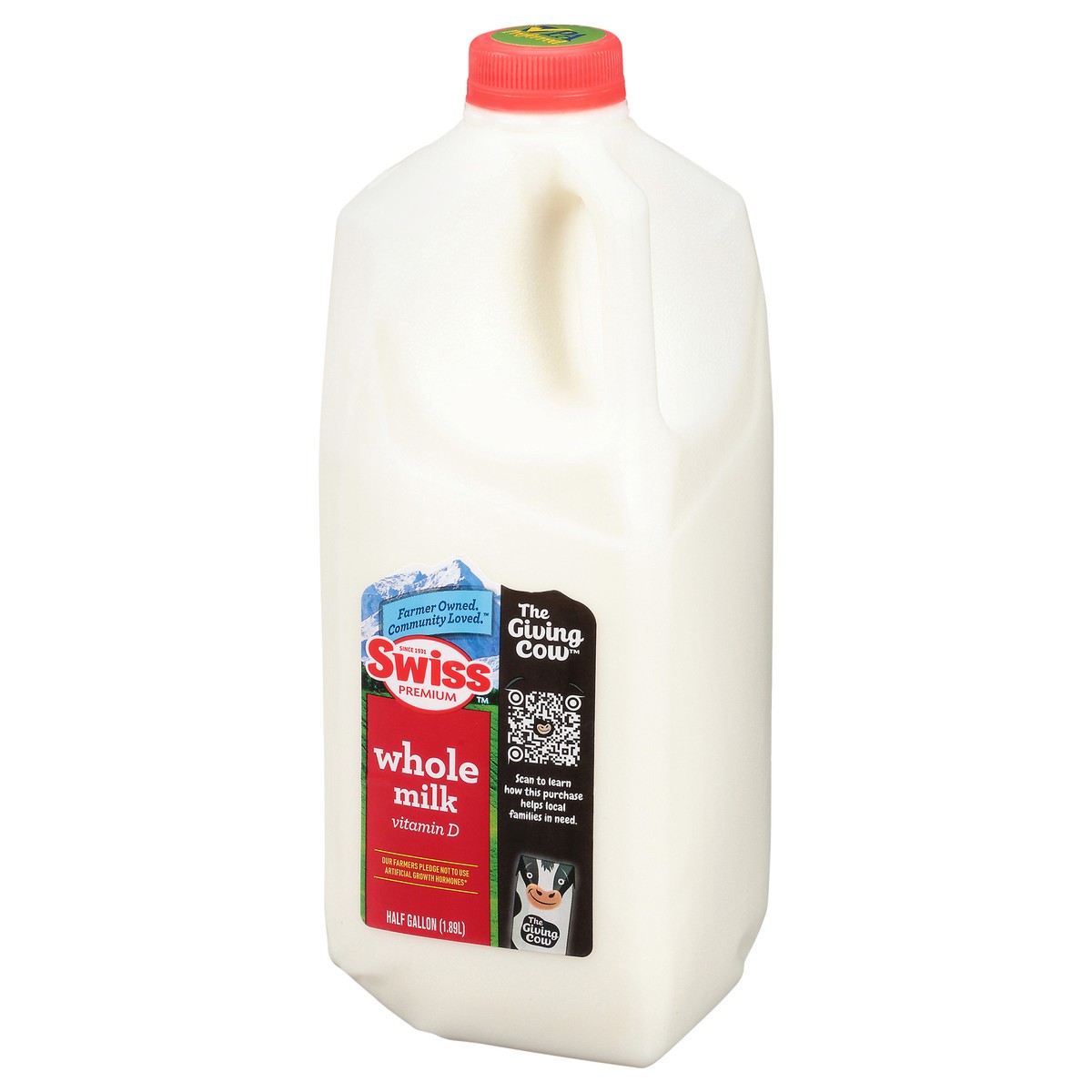 slide 4 of 11, Swiss Premium Dairy Whole Milk with Vitamin D, Milk Half Gallon - 1 Jug, 1/2 gal