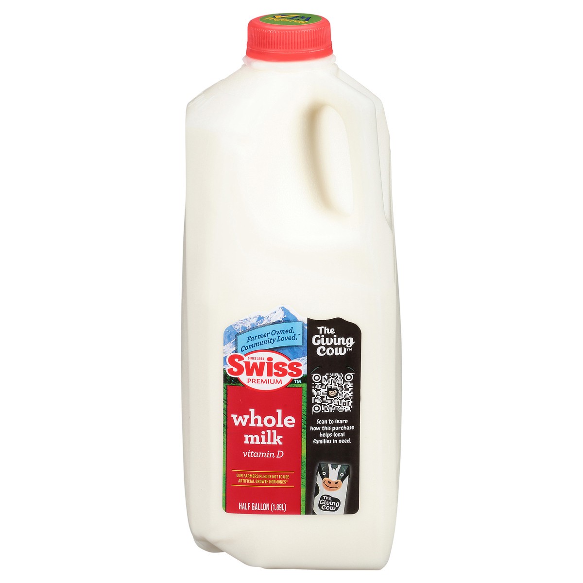 slide 1 of 11, Swiss Premium Dairy Whole Milk with Vitamin D, Milk Half Gallon - 1 Jug, 1/2 gal