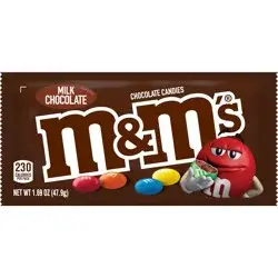 M&M's Milk Chocolate Candy, Full Size, 1.69 oz Bag