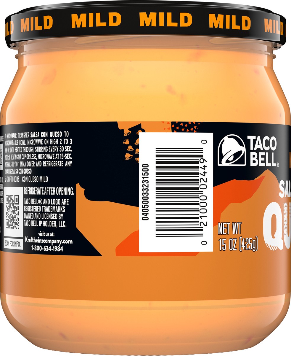 slide 11 of 11, Taco Bell Mild Salsa Con Queso, 15 oz