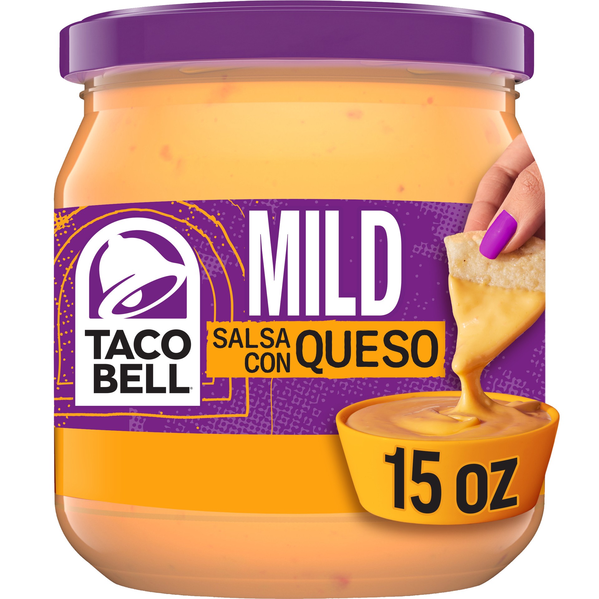 slide 1 of 11, Taco Bell Mild Salsa Con Queso, 15 oz