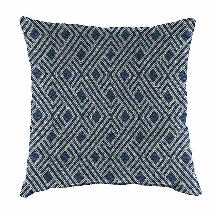 slide 1 of 1, Print Square Outdoor Throw Pillow - Sunbrella Integrated Indigo, 20 in