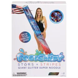 PoolCandy Stars & Stripes Giant Glitter Super Noodle