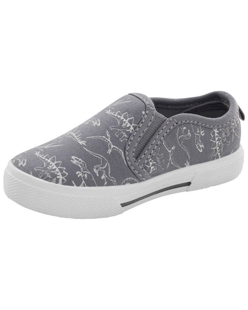 slide 5 of 6, Carter's Toddler Dinosaur Slip-On Sneakers Grey 9, 1 ct