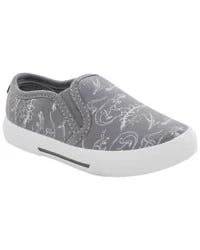 Carter's Toddler Dinosaur Slip-On Sneakers Grey 9