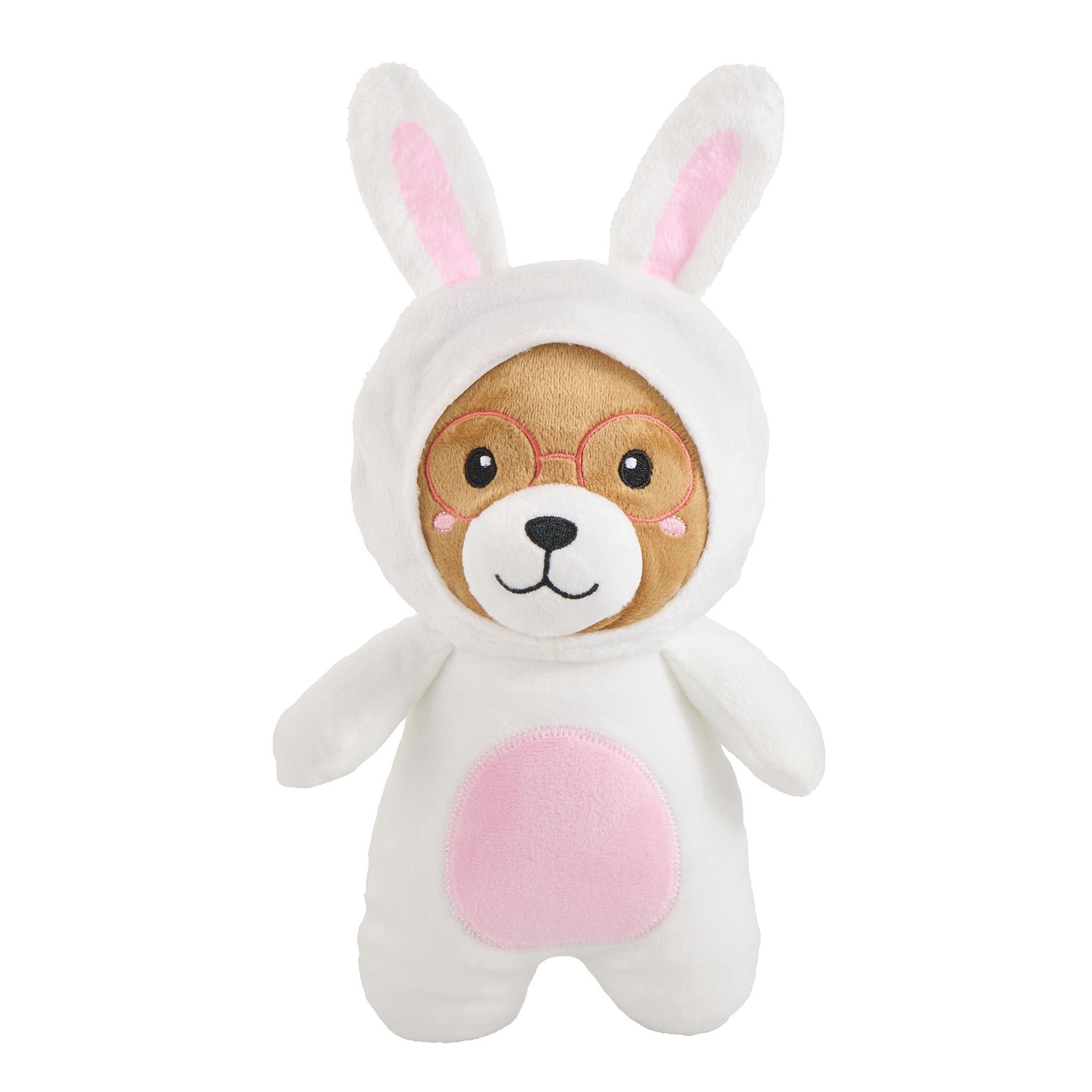 slide 1 of 1, Joyhound Hooded Bunny Bear Dog Toy, 1 ct