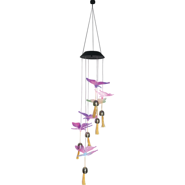 slide 1 of 1, CREATIVE HOME 6Led Solar Wind Chime Butterflies, 1 ct