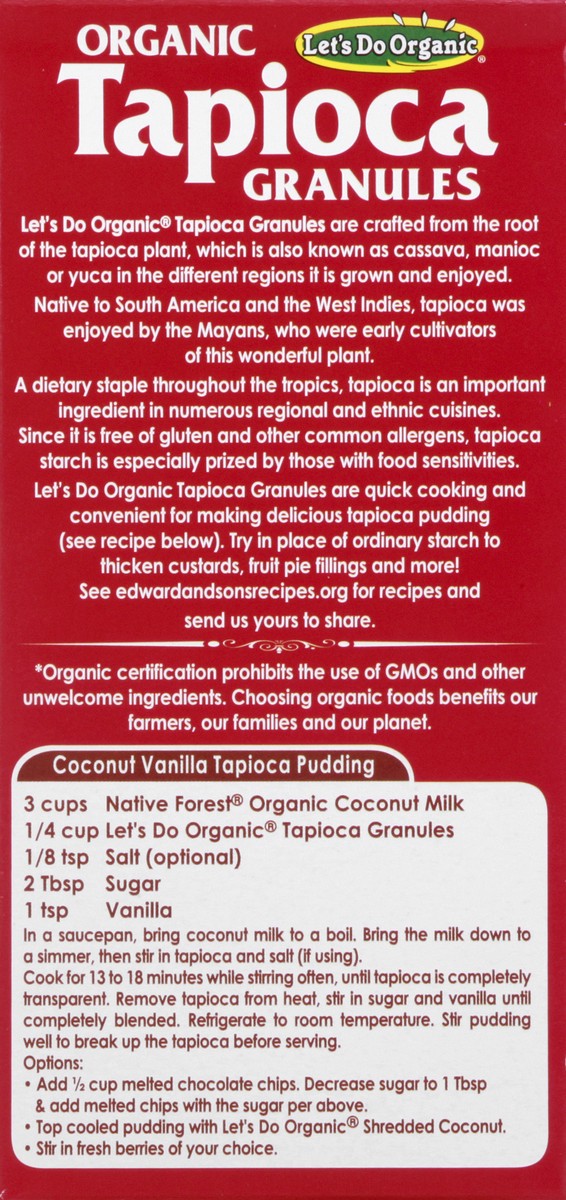 slide 5 of 13, Let's Do Organic Organic Quick Cooking Granules Tapioca - 6 oz, 6 oz
