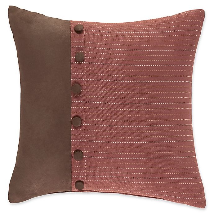 slide 1 of 1, Croscill Kent Square Throw Pillow - Red/Brown, 16 in
