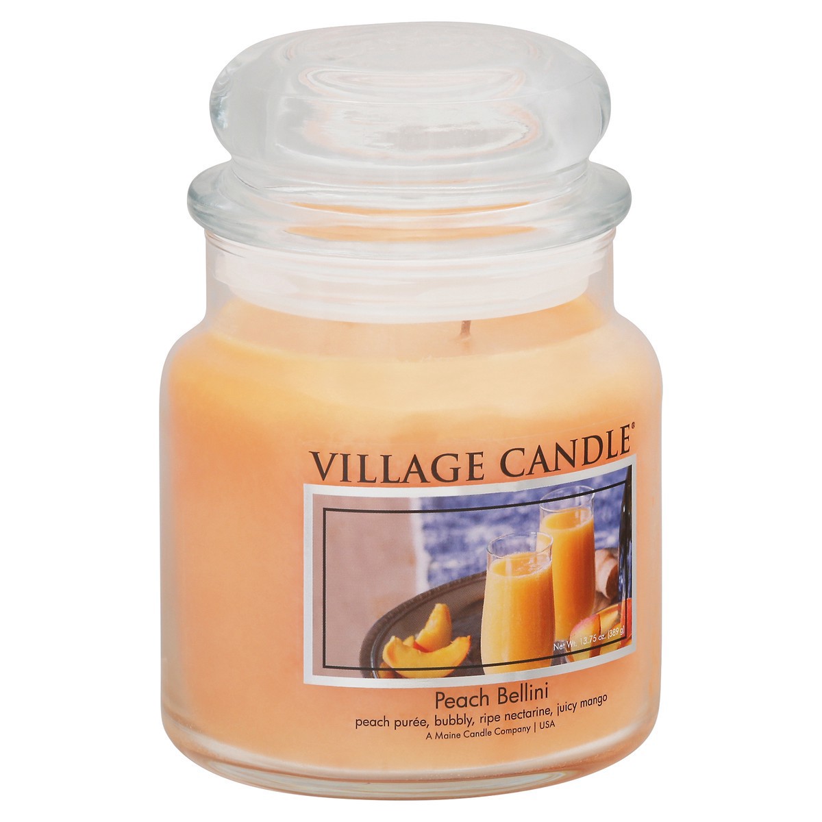 slide 4 of 9, Village Candle Village Peach Bellini - 16.00 OZ, 13.75 oz