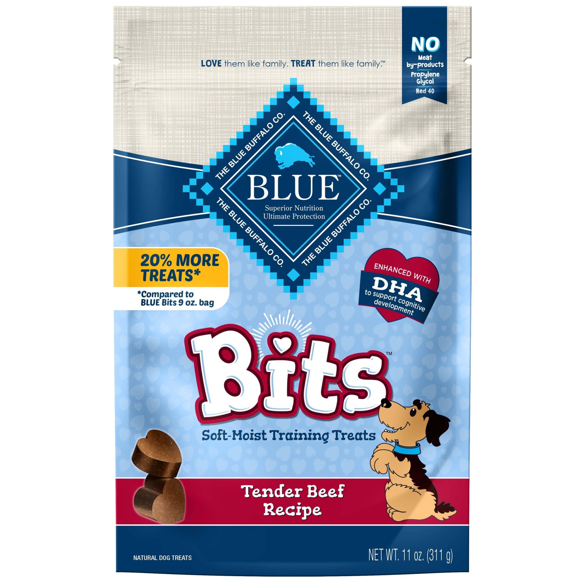 slide 1 of 2, Blue Buffalo Blue Bits Natural Soft-Moist Training Treats, 9 oz