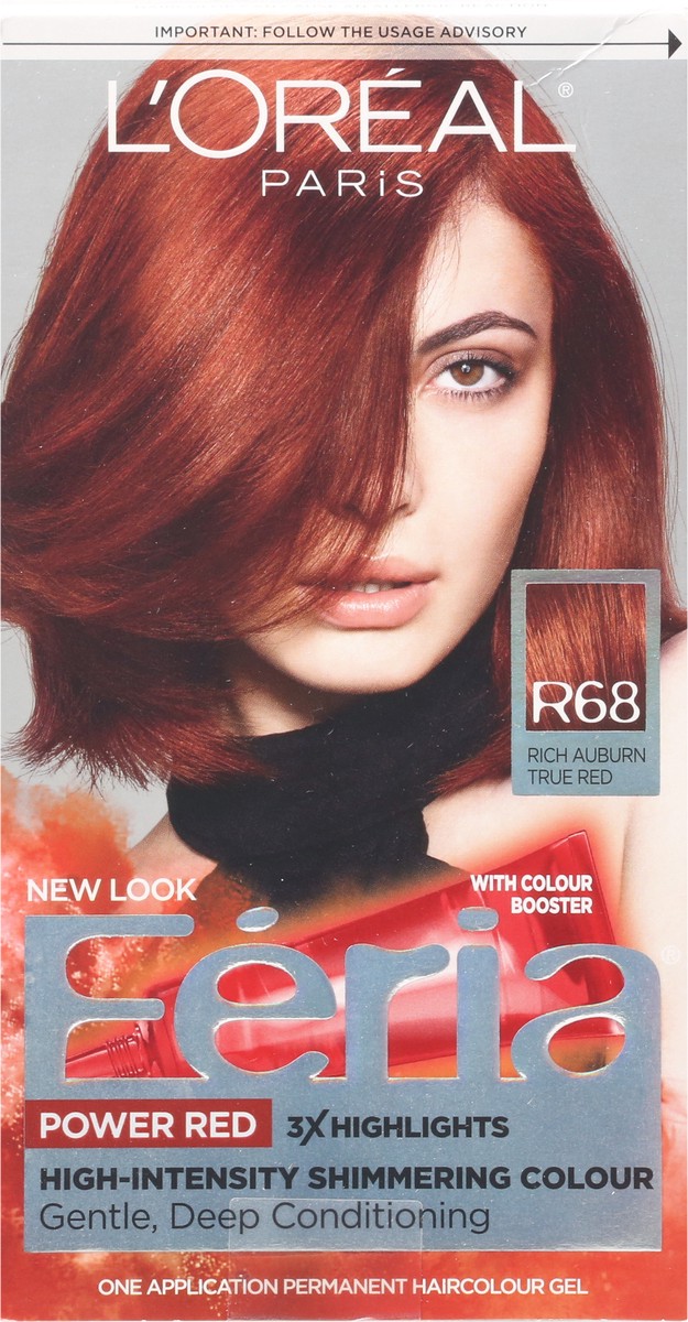 slide 6 of 9, L'Oréal Fería Rich Auburn True Red R68 Permanent Haircolour Gel 1 ea, 1 ct