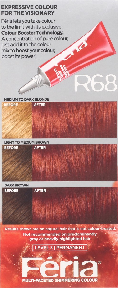 slide 7 of 9, L'Oréal Fería Rich Auburn True Red R68 Permanent Haircolour Gel 1 ea, 1 ct