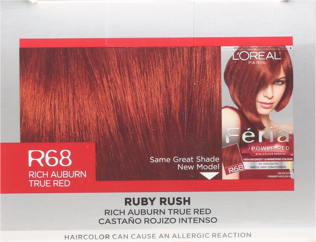 slide 9 of 9, L'Oréal Fería Rich Auburn True Red R68 Permanent Haircolour Gel 1 ea, 1 ct