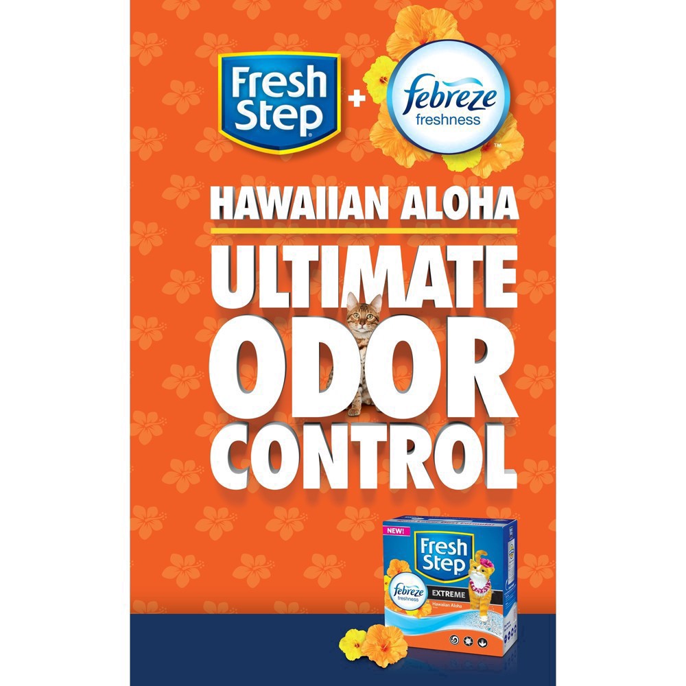 slide 24 of 65, Fresh Step Extreme Hawaiian Aloha Scented Litter with Febreze Clumping Cat Litter, 25 lb