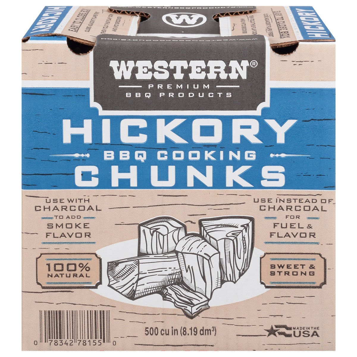 slide 11 of 11, Western Premium BBQ Products Hickory BBQ Cooking Chunks 1 ea, 1 ct