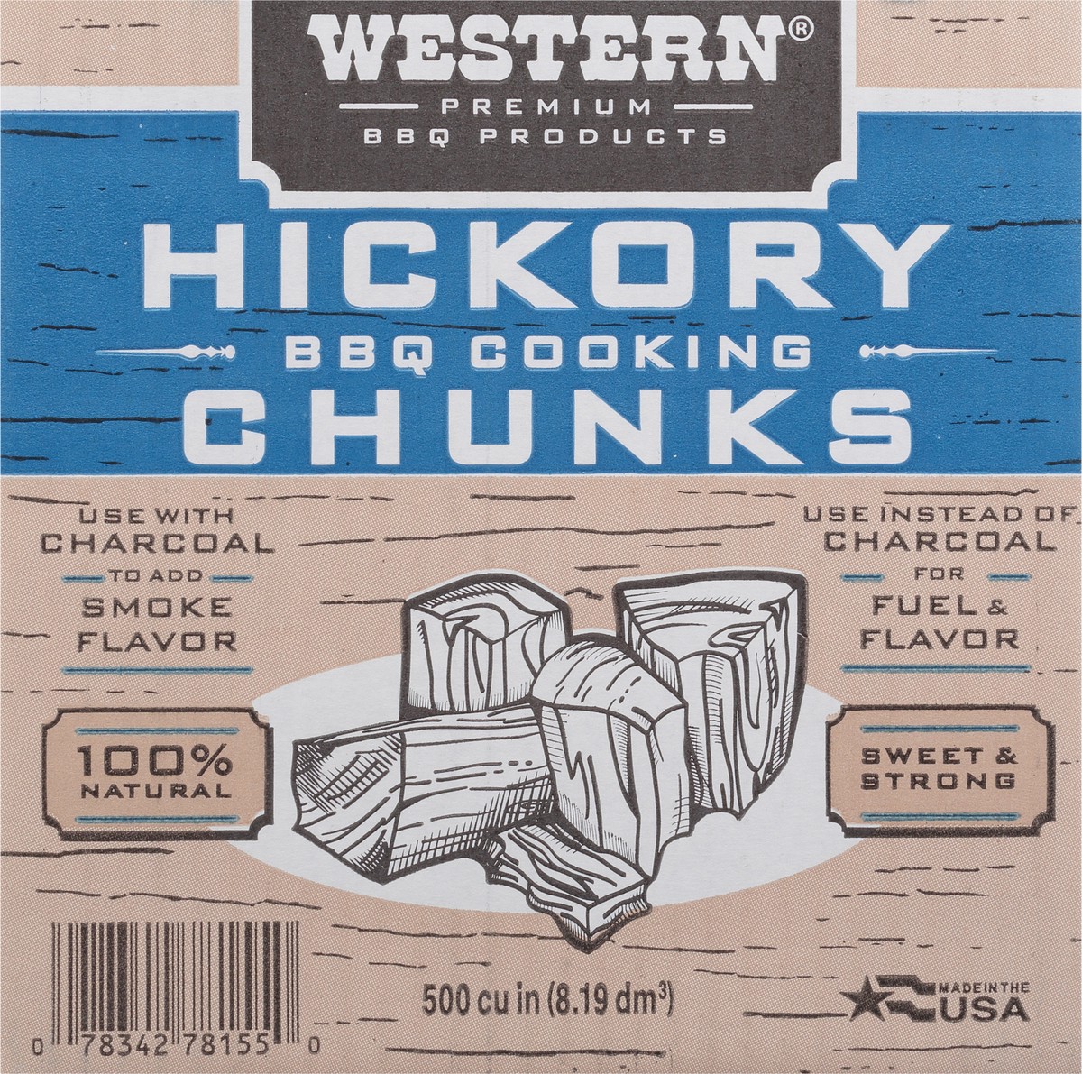slide 2 of 11, Western Premium BBQ Products Hickory BBQ Cooking Chunks 1 ea, 1 ct